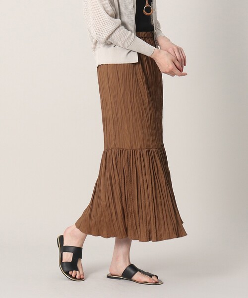 UNTITLED（アンタイトル）の「◆【STORYweb掲載】ワッシャー ティアードスカート（スカート・レディース・ダークブラウン/ブラック/ナチュラル/黄緑系・48/42/00/01/02/03/04/44）」の13枚目の写真