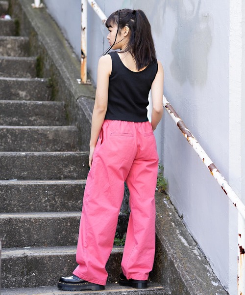 X-girl(エックスガール)の「TWILL EASY PANTS/ツイルパンツ/イージーパンツ(その他パンツ・レディース・ライトグレー/ピンク・XS/S/M)」の18枚目の写真