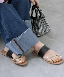 【ALDO】本皮レザー★ 細ストラップ★ ヒール・トング・サンダル トング」に該当するサンダル（レザー・本革 / 合成皮革/人工皮革