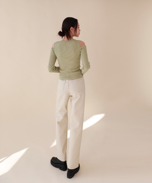 by muni:r(バイ ムニール)の「コーティングハイウエストワイドクリームパンツ(その他パンツ・レディース・クリーム・SMALL/MEDIUM)」の17枚目の写真