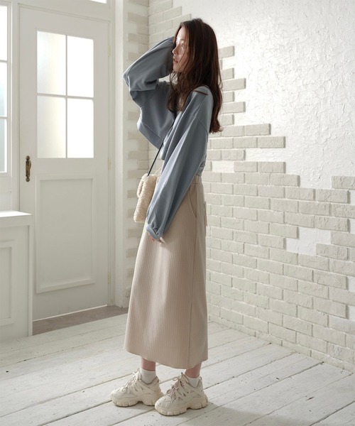 t a r o s u（タロス）の「flasher knit skirt/フラッシャーニットスカート（スカート・レディース・ベージュ/ブラウン/ピンク・フリー）」の6枚目の写真