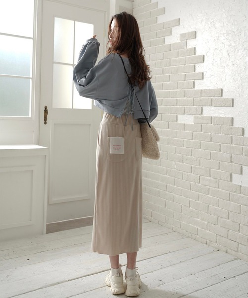 t a r o s u（タロス）の「flasher knit skirt/フラッシャーニットスカート（スカート・レディース・ベージュ/ブラウン/ピンク・フリー）」の14枚目の写真