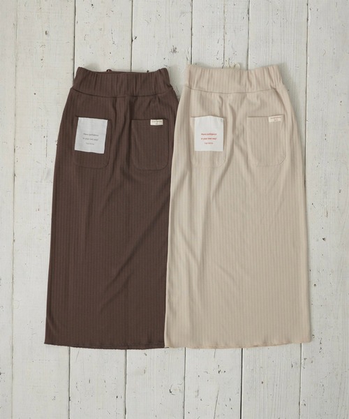 t a r o s u（タロス）の「flasher knit skirt/フラッシャーニットスカート（スカート・レディース・ベージュ/ブラウン/ピンク・フリー）」の12枚目の写真