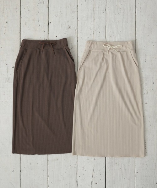 t a r o s u（タロス）の「flasher knit skirt/フラッシャーニットスカート（スカート・レディース・ベージュ/ブラウン/ピンク・フリー）」の18枚目の写真