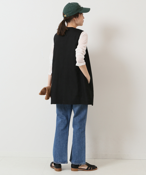 SLOBE IENA（スローブイエナ）の「シアープルオーバー◆（Tシャツ/カットソー・レディース・アイボリー/エメラルドブルー/ホワイト・FREE）」の6枚目の写真