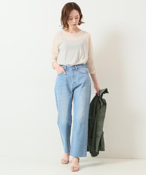 SLOBE IENA（スローブイエナ）の「シアープルオーバー◆（Tシャツ/カットソー・レディース・アイボリー/エメラルドブルー/ホワイト・FREE）」の11枚目の写真