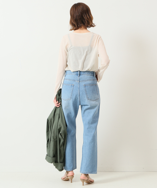 SLOBE IENA（スローブイエナ）の「シアープルオーバー◆（Tシャツ/カットソー・レディース・アイボリー/エメラルドブルー/ホワイト・FREE）」の13枚目の写真