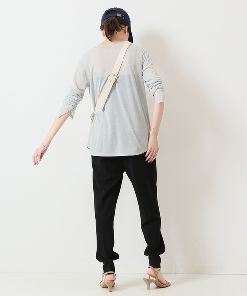 SLOBE IENA（スローブイエナ）の「シアープルオーバー◆（Tシャツ/カットソー・レディース・アイボリー/エメラルドブルー/ホワイト・FREE）」の19枚目の写真