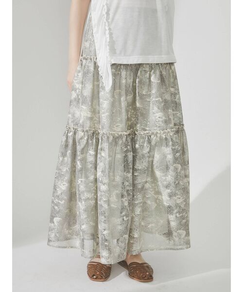 merry jenny（メリージェニー）の「fog lace sheer tiered skirt（スカート・レディース・ブラウン/ベージュ・FREE）」の18枚目の写真