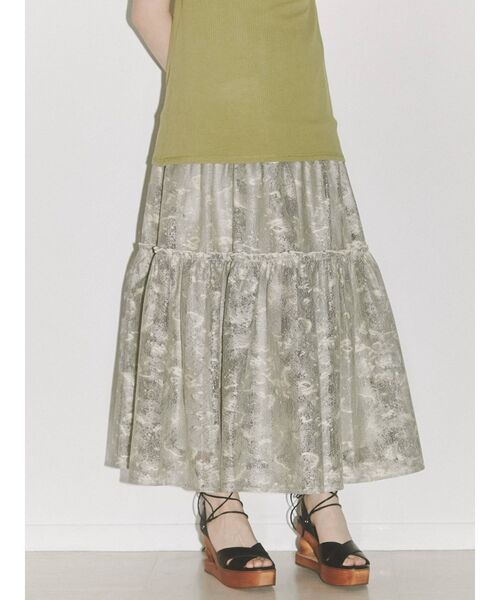 merry jenny（メリージェニー）の「fog lace sheer tiered skirt（スカート・レディース・ブラウン/ベージュ・FREE）」の9枚目の写真