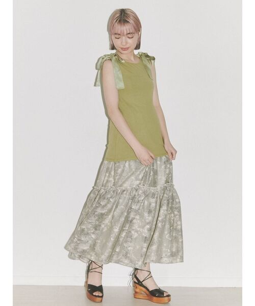 merry jenny（メリージェニー）の「fog lace sheer tiered skirt（スカート・レディース・ブラウン/ベージュ・FREE）」の12枚目の写真