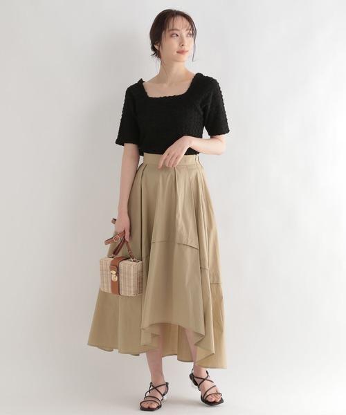 Andemiu（アンデミュウ）の「シャーリングスクエアプルオーバー275236（Tシャツ/カットソー・レディース・ホワイト/ブラック/グリーン・FREE）」の19枚目の写真