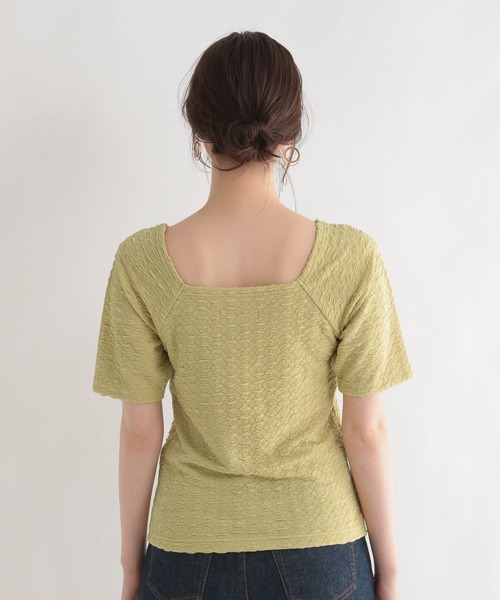 Andemiu（アンデミュウ）の「シャーリングスクエアプルオーバー275236（Tシャツ/カットソー・レディース・ホワイト/ブラック/グリーン・FREE）」の18枚目の写真