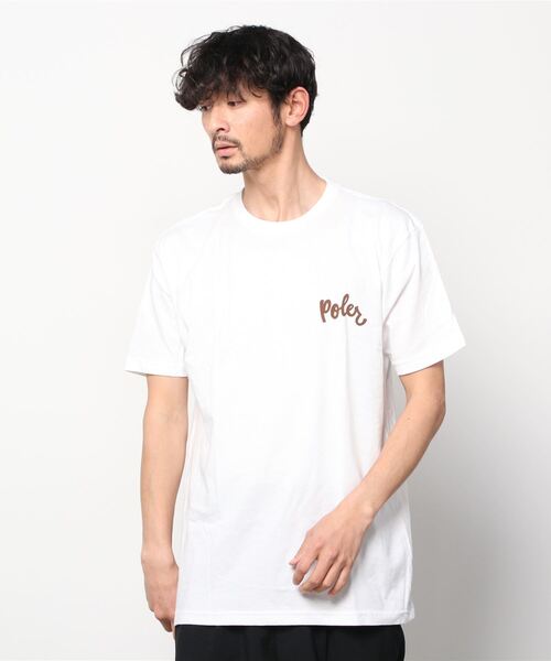 POLeR OUTDOOR STUFF（ポーラーアウトドアスタッフ）の「POLeR OUTDOOR STUFF/ポーラーアウトドアスタッフ　BLOSSOM TEE ブラッサムティー　Tシャツ（Tシャツ/カットソー・メンズ・ホワイト/ブラック・LARGE/X-LARGE）」の4枚目の写真