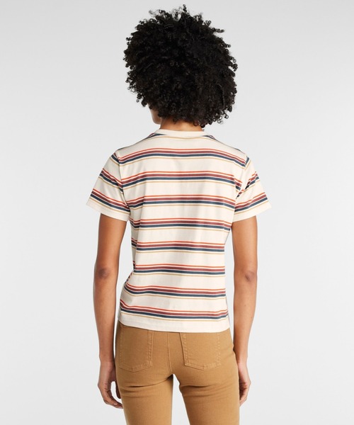 L.L.Bean(エルエルビーン)の「サタデーTシャツ、クルーネック ストライプ 半袖 米国フィット・レギュラー(Tシャツ/カットソー・レディース・マルチ/ブルーグリーン/ネイビー×ホワイト/ベージュ系その他・SMALL/MEDIUM/LARGE/X-SMALL)」の20枚目の写真