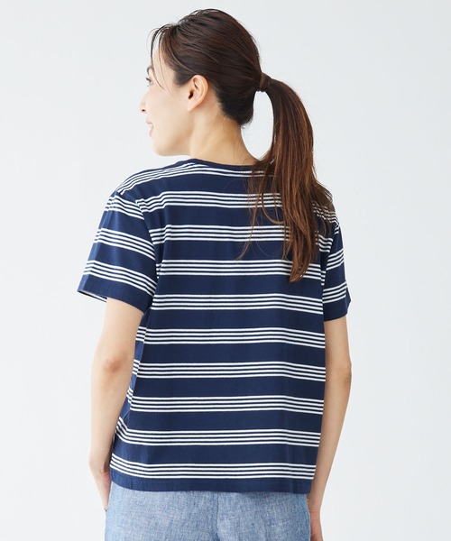 N/L 半袖ストライプTシャツ サタデーTシャツ、クルーネック ストライプ 半袖 米国フィット