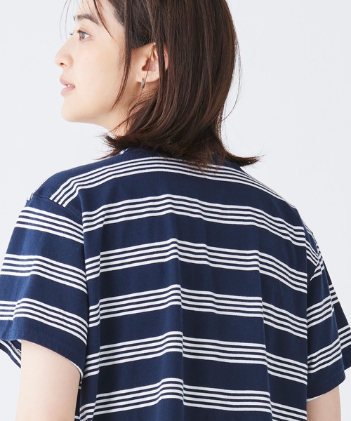 N/L 半袖ストライプTシャツ サタデーTシャツ、クルーネック ストライプ 半袖 米国フィット