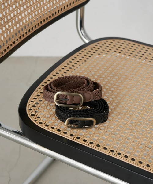 earth music&ecology（アースミュージックアンドエコロジー）の「【TGC着用】メッシュベルト（ベルト・レディース・ブラック/ブラウン・FREE）」の2枚目の写真