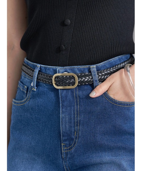 earth music&ecology（アースミュージックアンドエコロジー）の「【TGC着用】メッシュベルト（ベルト・レディース・ブラック/ブラウン・FREE）」の3枚目の写真