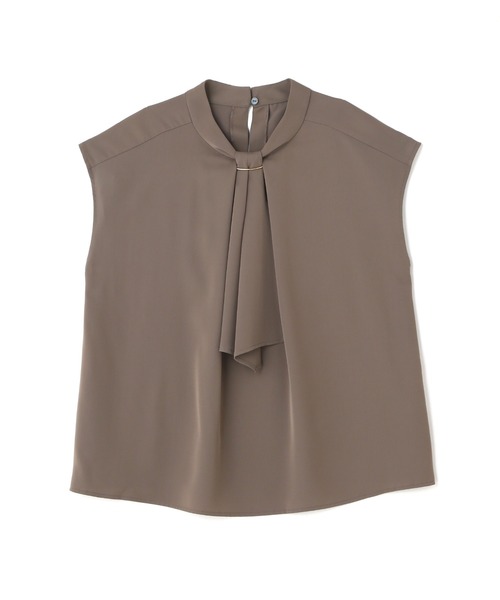 NATURAL BEAUTY BASIC（ナチュラルビューティーベーシック）の「メタルポイントボウタイブラウス（シャツ/ブラウス・レディース・チャコールグレー/ブルー/グレイッシュベージュ/グレー系その他5・SMALL/MEDIUM）」の2枚目の写真