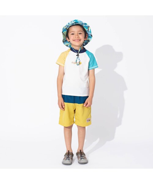 BREEZE（ブリーズ）の「バイカラービーチショーツ_UVカット（水着・キッズ・レッド/ブルー・90/100/140/80/130/120/110）」の3枚目の写真