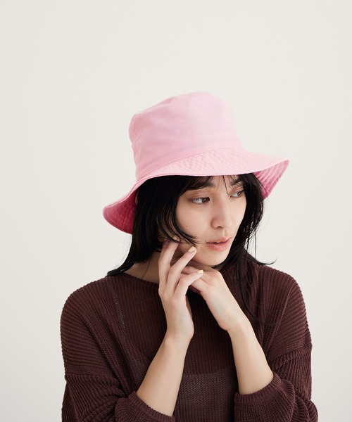 HOLLINGWORTH COUNTRY OUTFITTERS(ホリングワース カントリーアウトフィッターズ)の「【Hollingworth country outfitters】Deep Bucket Hat(ハット・レディース・パープル系その他/ピンク/ライトグリーン・FREE)」の3枚目の写真
