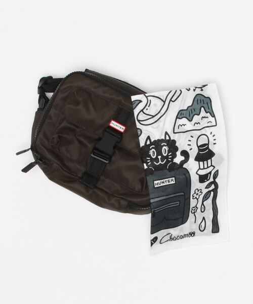 HUNTER（ハンター）の「NYLON THREE-WAY TOPCLIP XBODY（ボディバッグ/ウエストポーチ・レディース・ブラック/ネイビー/ダークオリーブ/ピンク・FREE）」の5枚目の写真