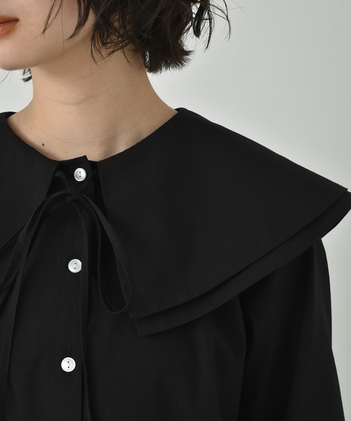 RETRO GIRL(レトロガール)の「ダブルカラーBL(シャツ/ブラウス・レディース・ブラック/オフホワイト/ブルー・FREE)」の20枚目の写真