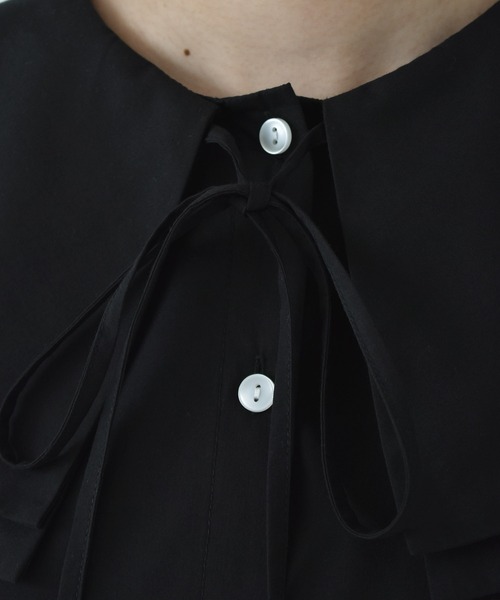 RETRO GIRL(レトロガール)の「ダブルカラーBL(シャツ/ブラウス・レディース・ブラック/オフホワイト/ブルー・FREE)」の21枚目の写真