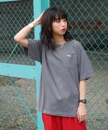 【FILA】 ロゴ プリント / 刺繍 レギュラーシルエット ハーフスリーブ 綿100 Tシャツ