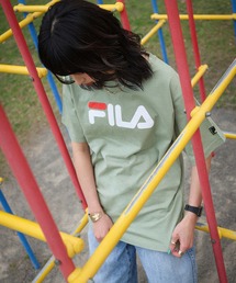 FILA（フィラ）の「【FILA】 ロゴ プリント / 刺繍 レギュラーシルエット ハーフスリーブ 綿100 Tシャツ（Tシャツ/カットソー）」