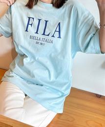 【FILA】 ロゴ プリント / 刺繍 レギュラーシルエット ハーフスリーブ 綿100 Tシャツ