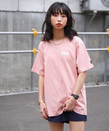 【FILA】 ロゴ プリント / 刺繍 レギュラーシルエット ハーフスリーブ 綿100 Tシャツ