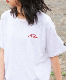 FILA | 【FILA】 ロゴ プリント / 刺繍 レギュラーシルエット ハーフスリーブ 綿100 Tシャツ(Tシャツ/カットソー)