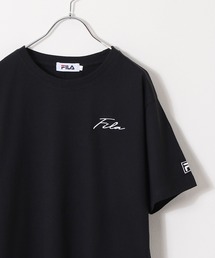 【FILA】 ロゴ プリント / 刺繍 レギュラーシルエット ハーフスリーブ 綿100 Tシャツ