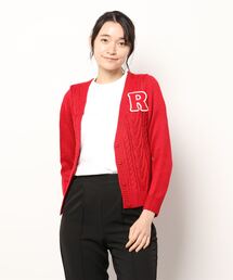 rienda suelta（リエンダスエルタ）の「【km】【rienda suelta】エンブレムケーブルカーディガン 　ゴルフウエア（カーディガン/ボレロ）」