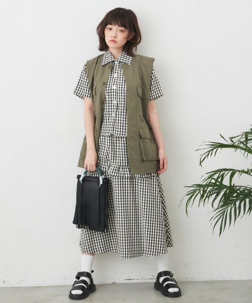MERLOT(メルロー)の「パターンバリエーションシャツ/セットアップ対応(Tシャツ/カットソー・レディース・ピンク/グリーン/ブラック・FREE)」の10枚目の写真