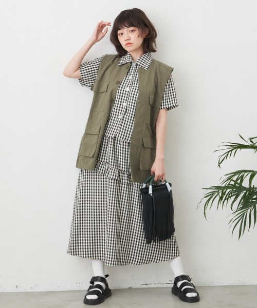 MERLOT(メルロー)の「パターンバリエーションシャツ/セットアップ対応(Tシャツ/カットソー・レディース・ピンク/グリーン/ブラック・FREE)」の9枚目の写真