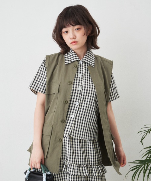 MERLOT(メルロー)の「パターンバリエーションシャツ/セットアップ対応(Tシャツ/カットソー・レディース・ピンク/グリーン/ブラック・FREE)」の4枚目の写真