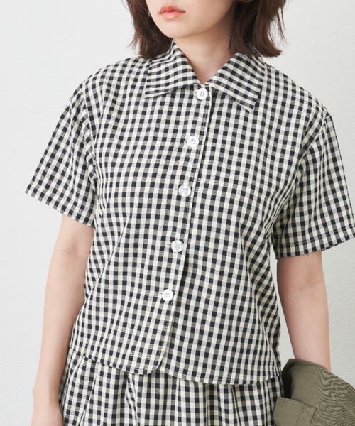 MERLOT(メルロー)の「パターンバリエーションシャツ/セットアップ対応(Tシャツ/カットソー・レディース・ピンク/グリーン/ブラック・FREE)」の6枚目の写真