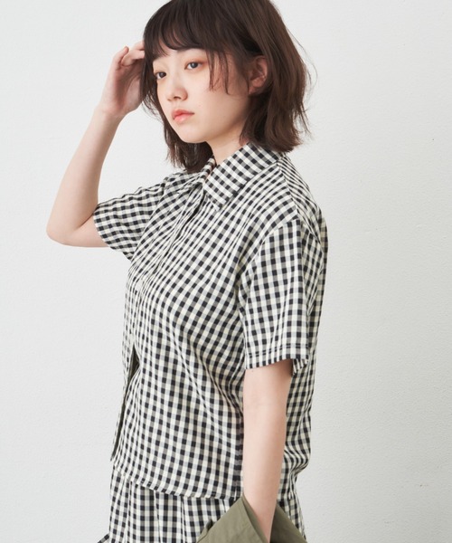 MERLOT(メルロー)の「パターンバリエーションシャツ/セットアップ対応(Tシャツ/カットソー・レディース・ピンク/グリーン/ブラック・FREE)」の7枚目の写真