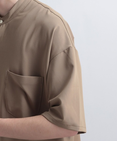 HARE（ハレ）の「TRバンドカラーBIGシャツ(HARE)（シャツ/ブラウス・メンズ・ブラック/ブラウン・SMALL/MEDIUM）」の10枚目の写真