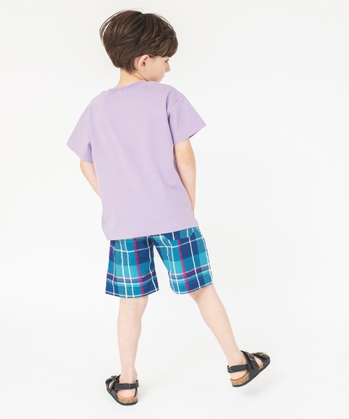 BRANSHES（ブランシェス）の「【きれいめワイドチェック】ハーフパンツ（その他パンツ・キッズ・ブラウン/グリーン/ブルー・110/120/130/150/90/140/100）」の19枚目の写真