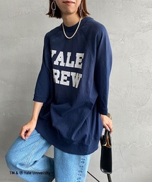 [Jeans Factory Clothes/ジーンズファクトリークローズ] 日焼け加工 カレッジロゴプリント ショートスリーブスウェット