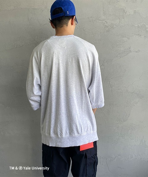 JEANS FACTORY Clothes（ジーンズファクトリークローズ）の「[Jeans Factory Clothes/ジーンズファクトリークローズ] 日焼け加工 カレッジロゴプリント ショートスリーブスウェット（スウェット・レディース・レッド/ネイビー/グレー系1/グレー系2・L/M）」の17枚目の写真
