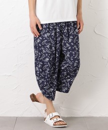 接触冷感 レーヨンバルーンクロップトパンツ サルエルパンツ アラジンパンツ