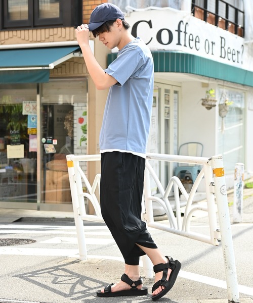 NAVY(ネイビー)の「接触冷感 レーヨンバルーンクロップトパンツ サルエルパンツ アラジンパンツ(その他パンツ・メンズ・チャコール/ブルー/ブラック/ネイビー/ネイビー×ホワイト/ブラウン・L/XL/M)」の9枚目の写真