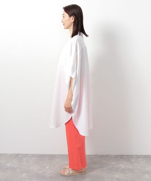 LEPSIM（レプシィム）の「BIGポンチョシャツチュニック　281826（シャツ/ブラウス・レディース・ブラック/オフホワイト/ピンク/グリーン・FREE）」の15枚目の写真