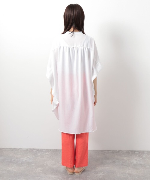 LEPSIM（レプシィム）の「BIGポンチョシャツチュニック　281826（シャツ/ブラウス・レディース・ブラック/オフホワイト/ピンク/グリーン・FREE）」の16枚目の写真