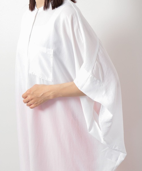 LEPSIM（レプシィム）の「BIGポンチョシャツチュニック　281826（シャツ/ブラウス・レディース・ブラック/オフホワイト/ピンク/グリーン・FREE）」の19枚目の写真